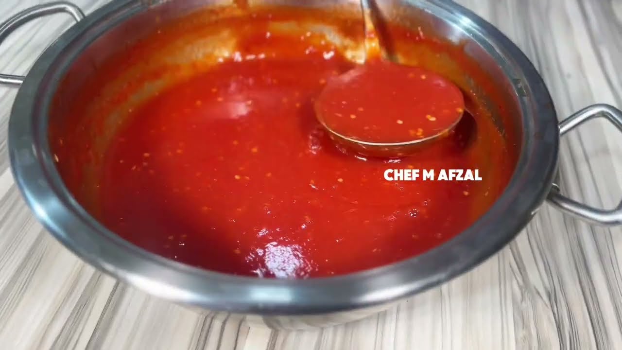 Chilli Garlic Ketchup Recipe|Homemade Ketchup||Tomato Ketchup Recipe|