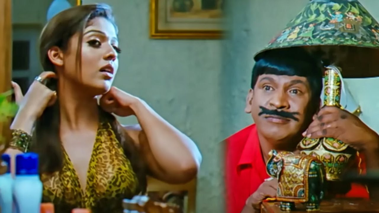 वदिवेलु रस्सी से डायरेक्ट नयनतारा के कमरे में घुस गया | Dilwala The Realman Dubbed Movie Scene