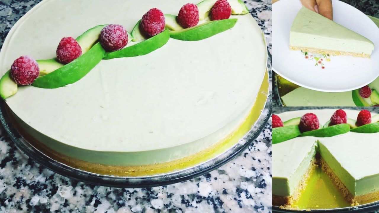 تشيز كيك الأفوكادو🥑 كريمي مذاقه رهيب 😋 غير مكلف غادي تولي مدمنة عليه  Avocado cheesecake No_Bake
