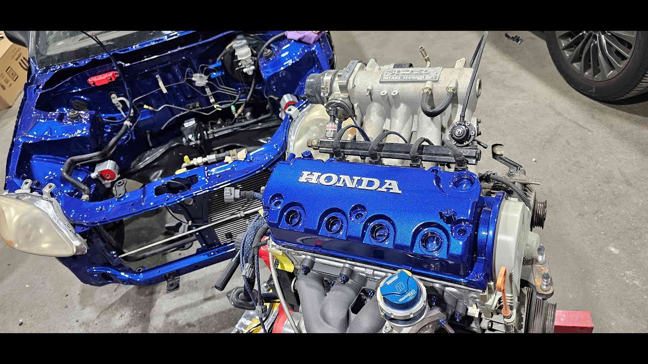 Honda Civic Restomod Project - Engine Install Weekend