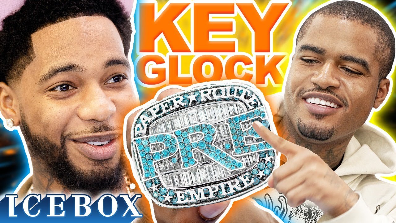 Key Glock Shows DY Krazy His Blue Diamond P.R.E. Ring at Icebox!