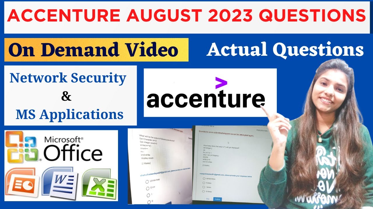 Accenture August 2023 Actual Questions | MS Application & Network Security