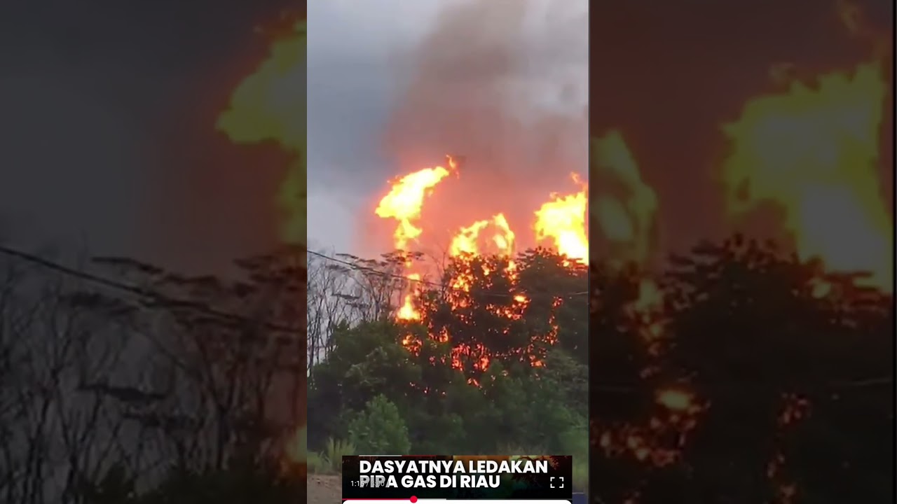 ledakan dahsyat pipa gas, terjadi kebakaran, di jalan riau #anginkencang #bencanapopuler #angin