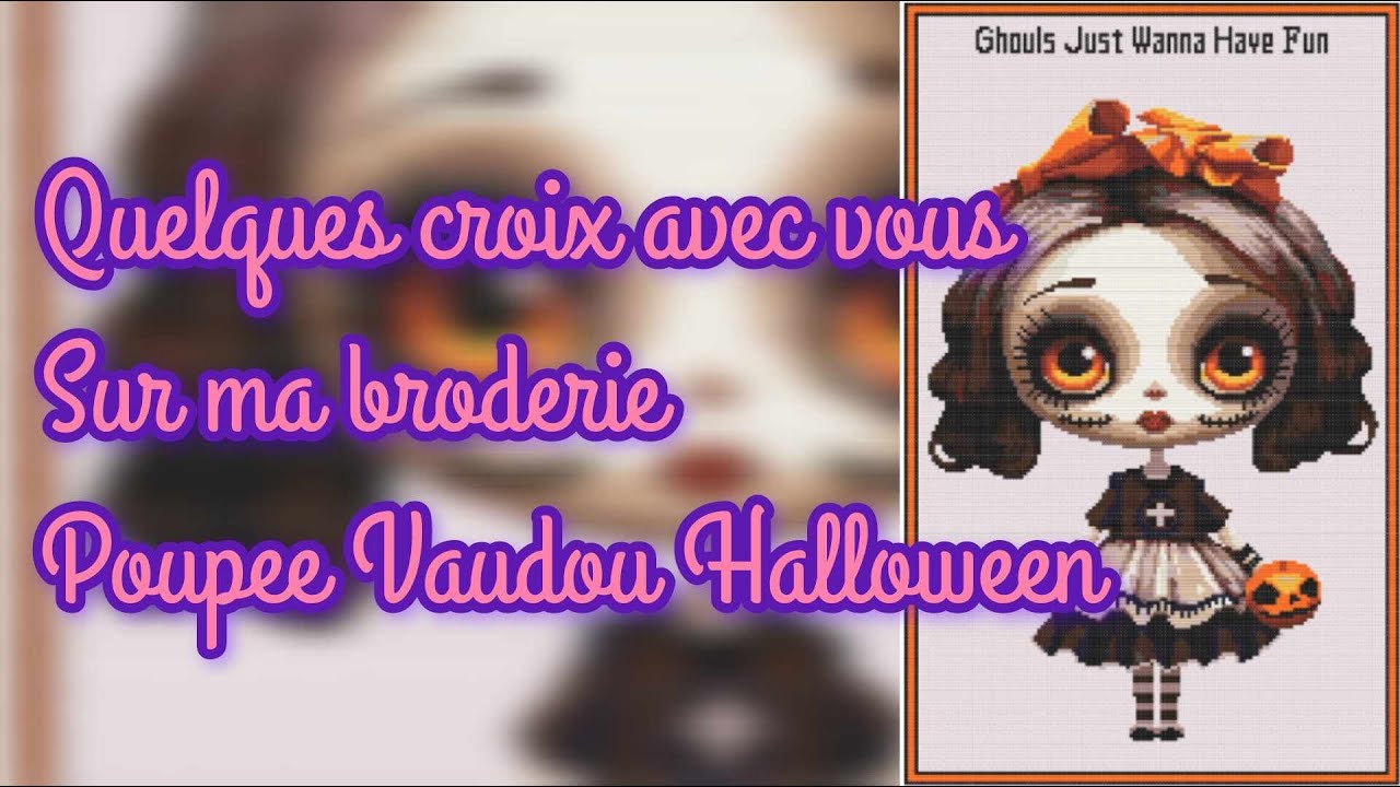 Quelques croix avec vous sur ma broderie Poupée Vaudou Halloween