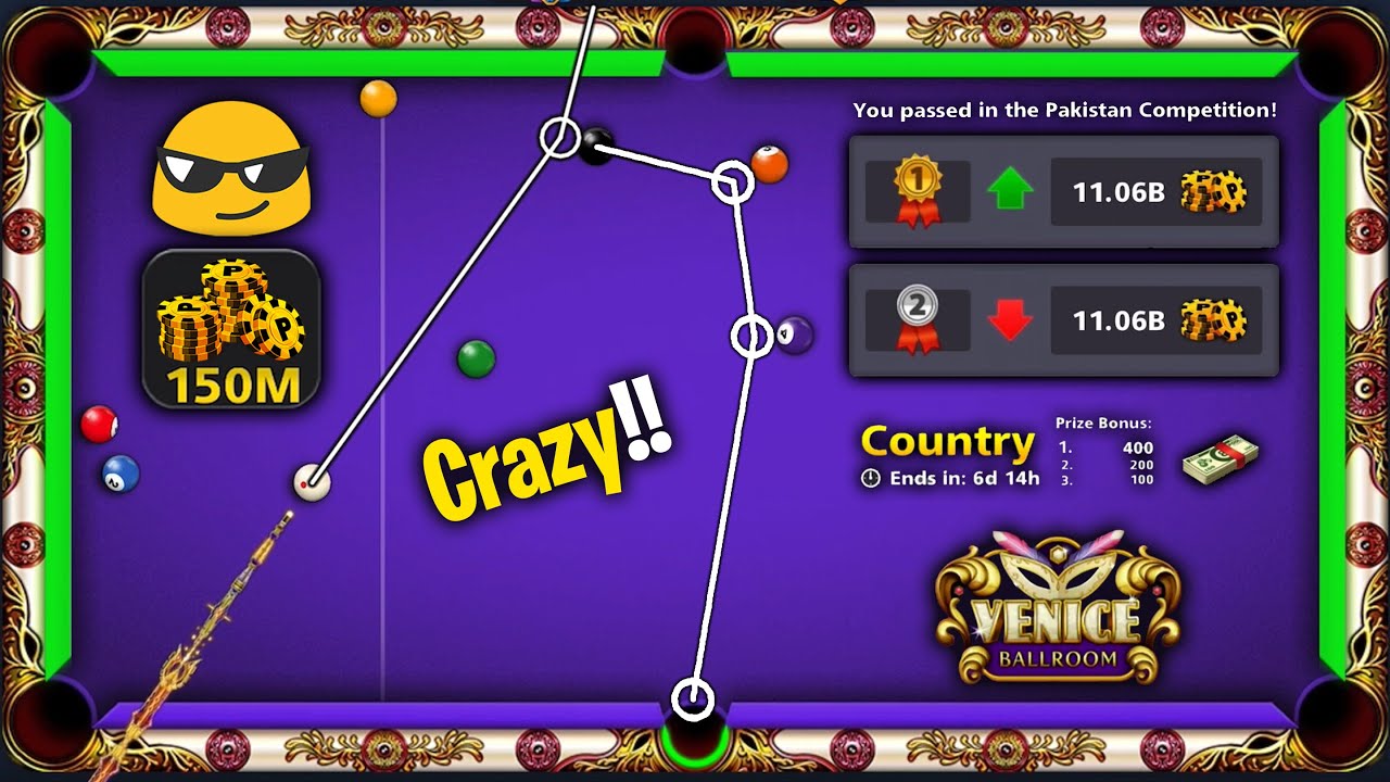 8 Ball Pool - 11b Coins Winnings Made Me a Country Topper || Venice 150M || GamingWithK