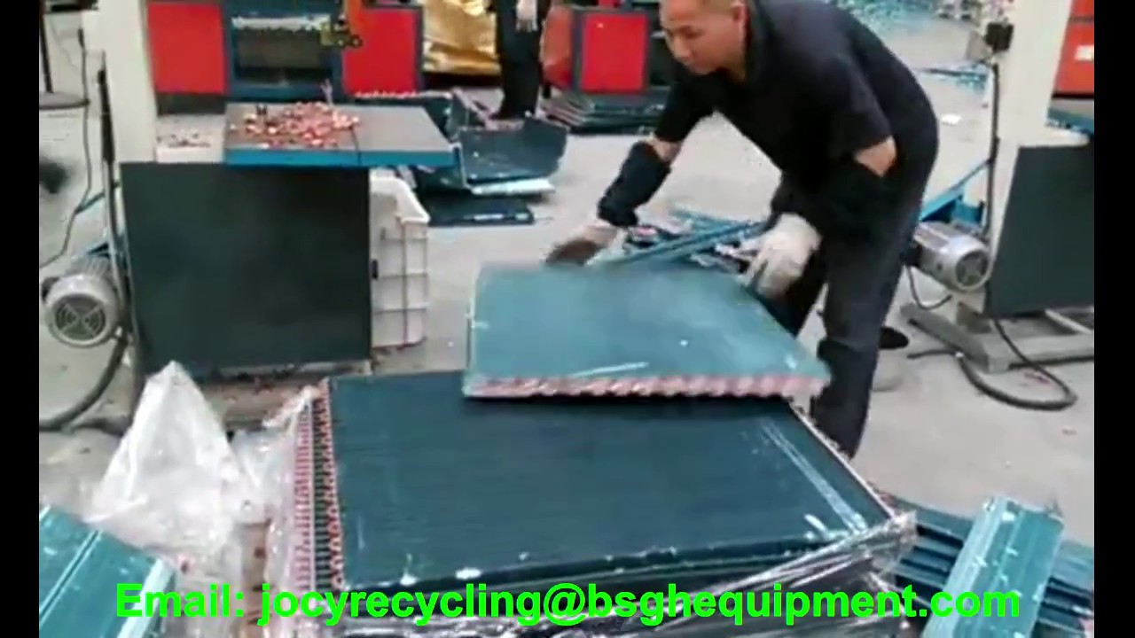 Newest waste radiator copper and aluminum separator bandsaw cutting machine