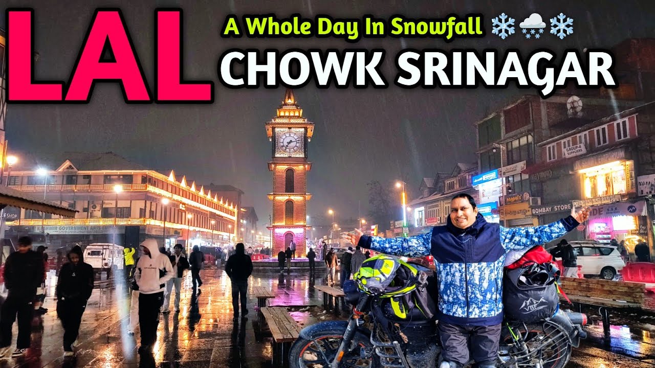 ❄️ 🌨️ Spend Whole day in Heavy Snowfall 😞🥶 in Srinagar| Lal Chowk in Snowfall 😮😮| Krishan On Wheels