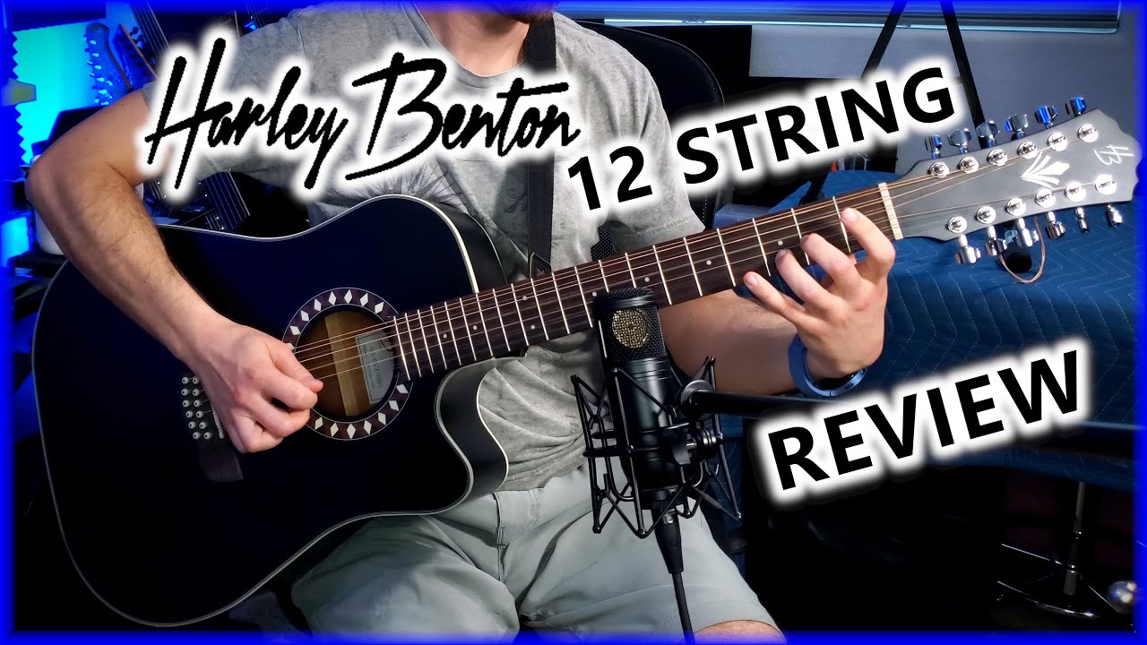 Harley Benton 12-String Acoustic Guitar Review and Demo CLD-10SCE-12 BK