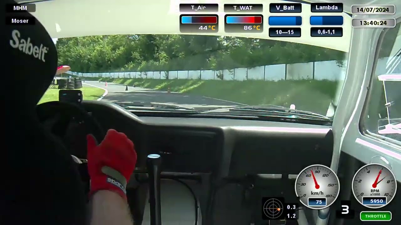 Automobil Slalom AC-Fulda 14.07.2024 on Board Opel Kadett C-Coupe Klaus Moser
