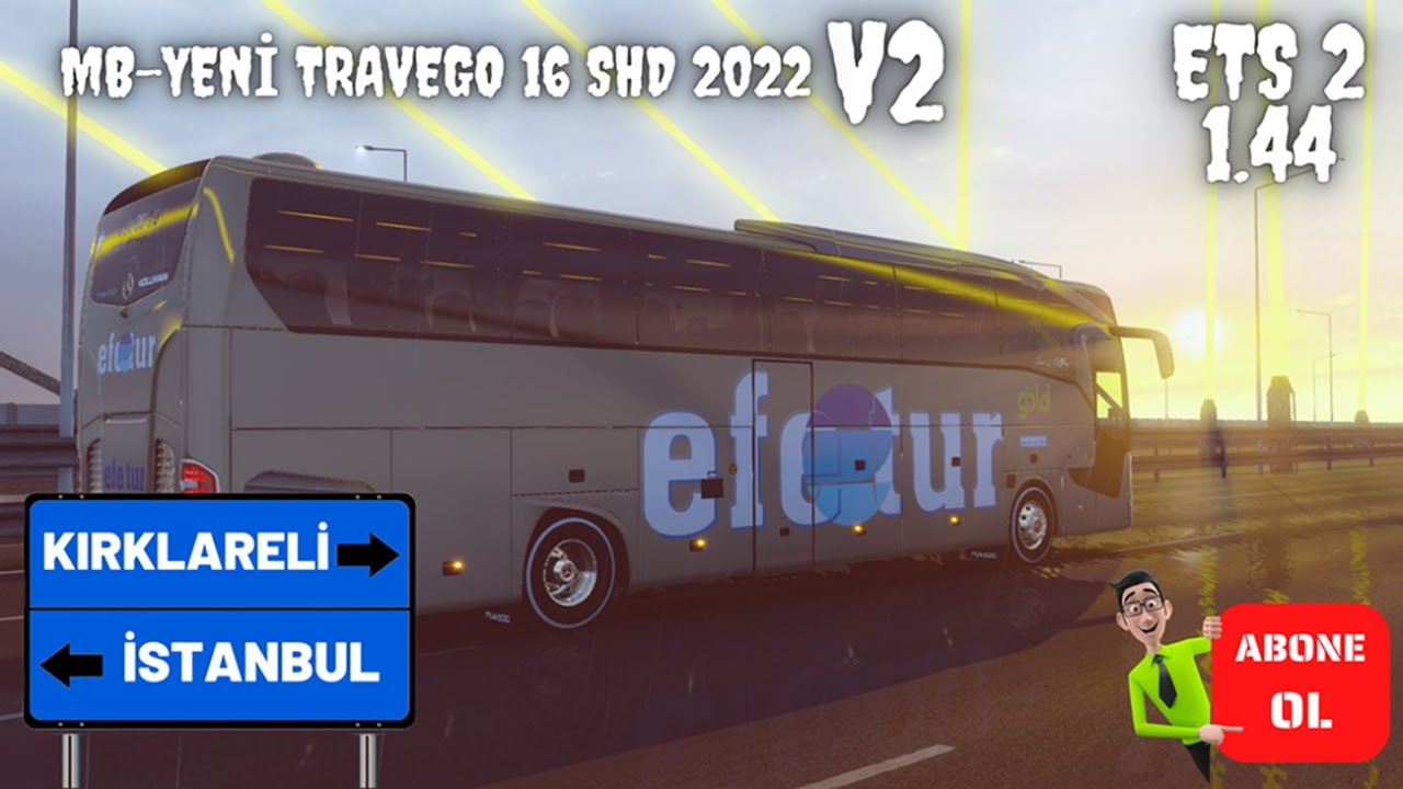 ETS 2 1.44 | Travego 16 SHD – 2022 V2 | KIRKLARELİ OTOGAR - İSTANBUL ESENLER #ets2 #g29