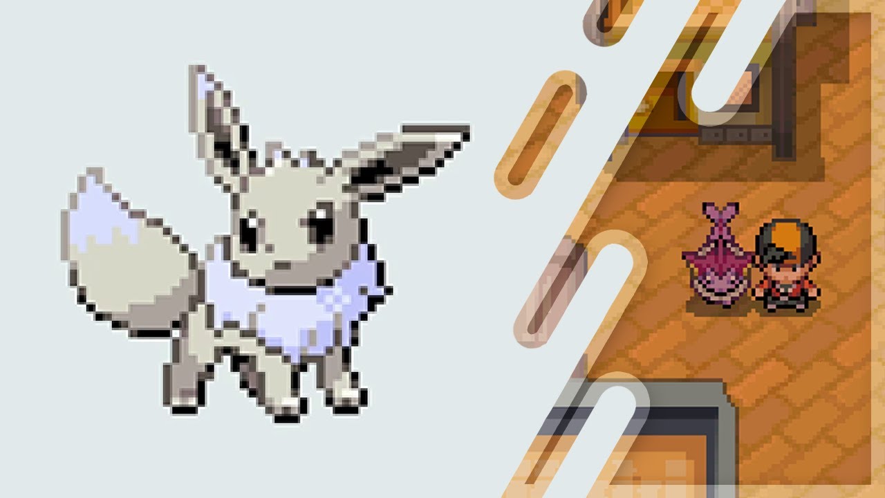 Shiny Eevee in Pokemon HeartGold after 2,140 soft resets