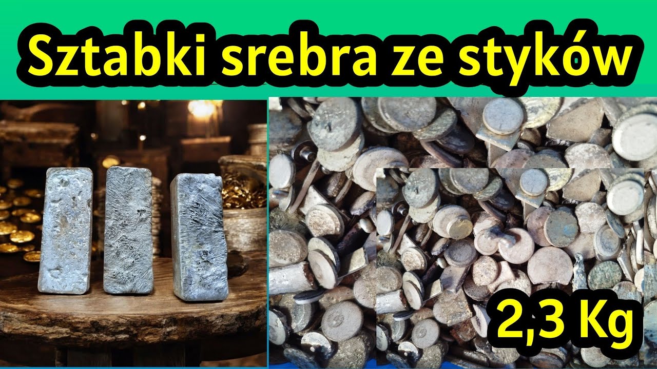 2300 gramów styków przetapiam na sztabki #srebro #silver 