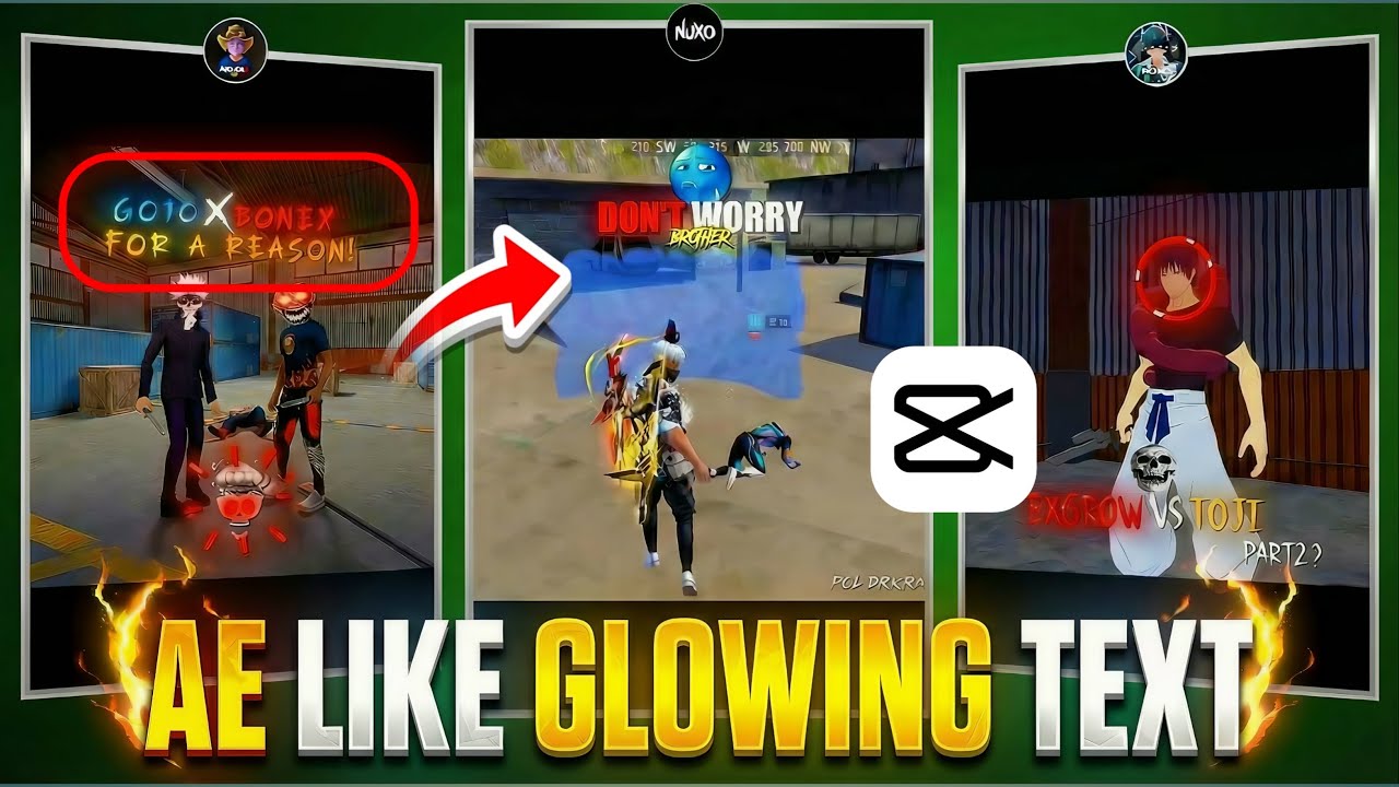 Trending Glowing Text Edit In Capcut | Free Fire Glowing Text Editing Tutorial | Capcut Text Editing