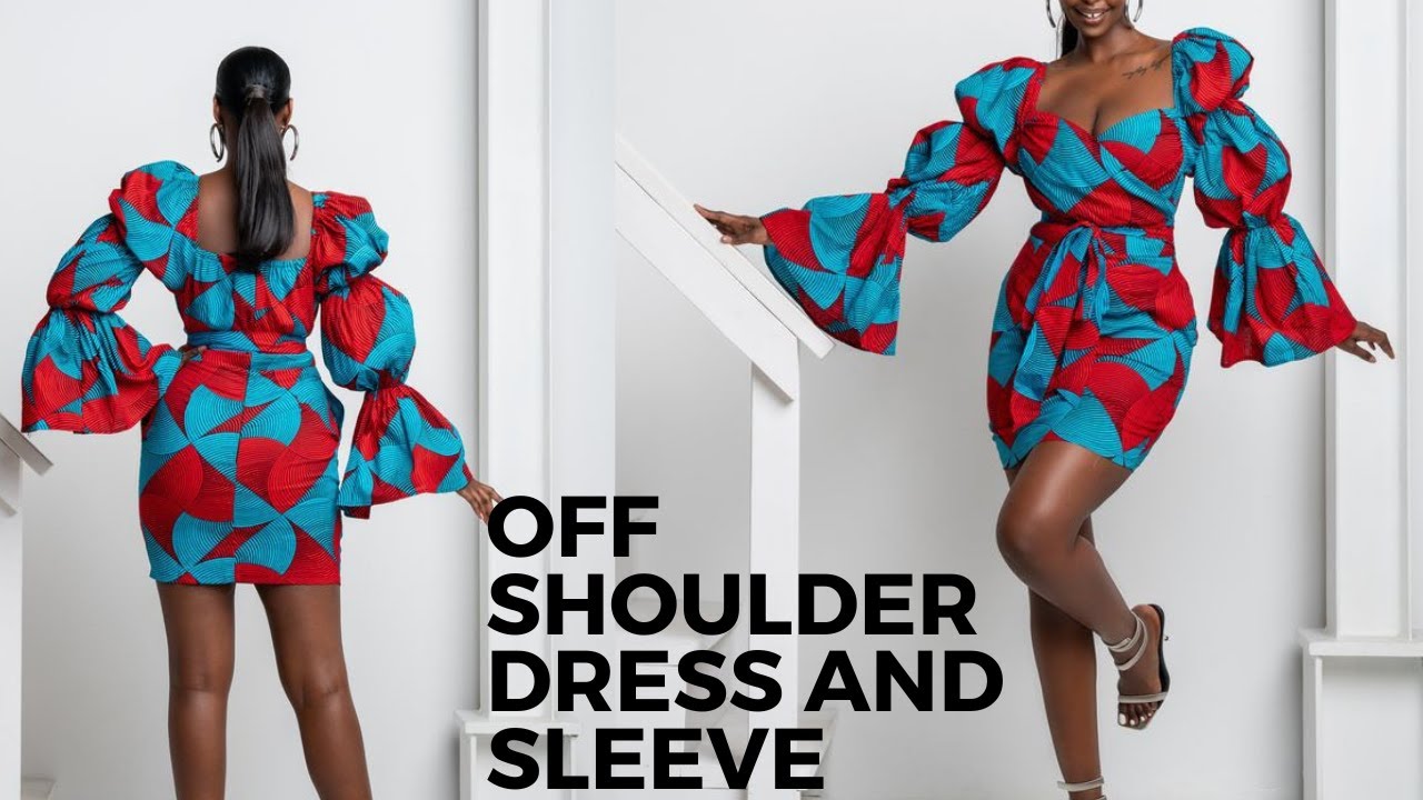 How to cut and sew OFF SHOULDER Dress /detailed tutorial
