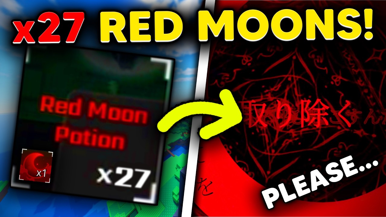 Using 27 RED MOON POTIONS At ONCE For '赤月の破片' AURA! | Sol's RNG