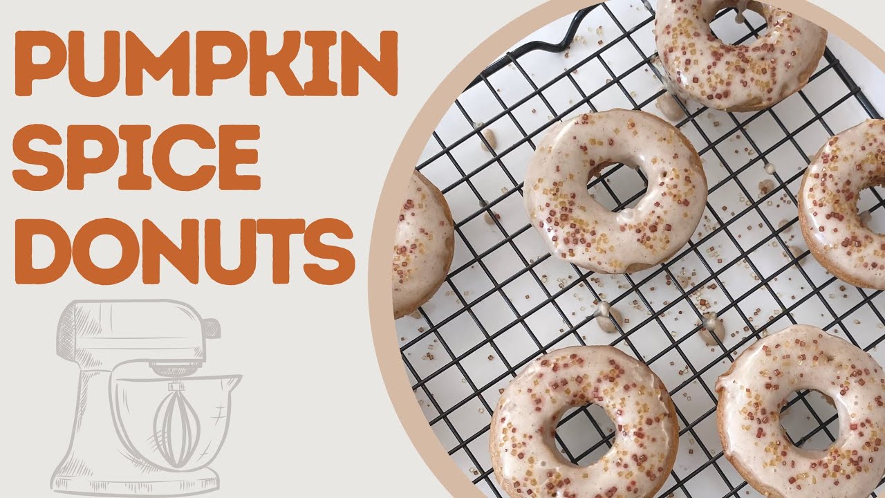 Pumpkin Spice Donuts | Cake Mix Donuts | Baked Donuts