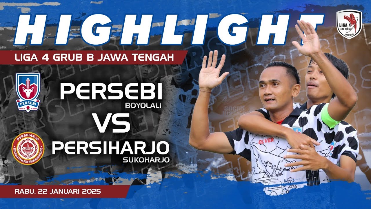 Highlight Liga 4 Grub B Jateng 2025 ; Persebi Boyolali vs Persiharjo Sukoharjo I 22 Januari 2025