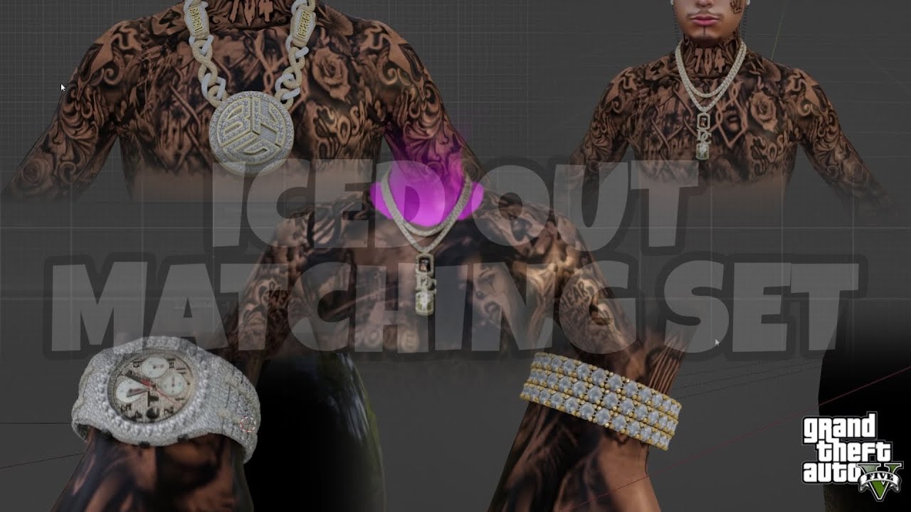 Makin New Matching Chain, Watch, Bracelet Sets In GTA 5 RP (FiveM) | Blender 3D Modeling