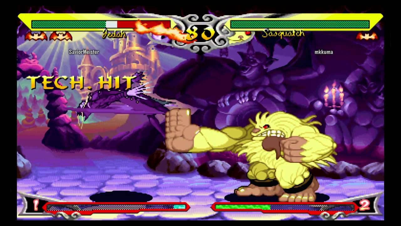 Darkstalkers III~ Jedah (SaviorMeister) vs SasQuatch (mkkuma) HD