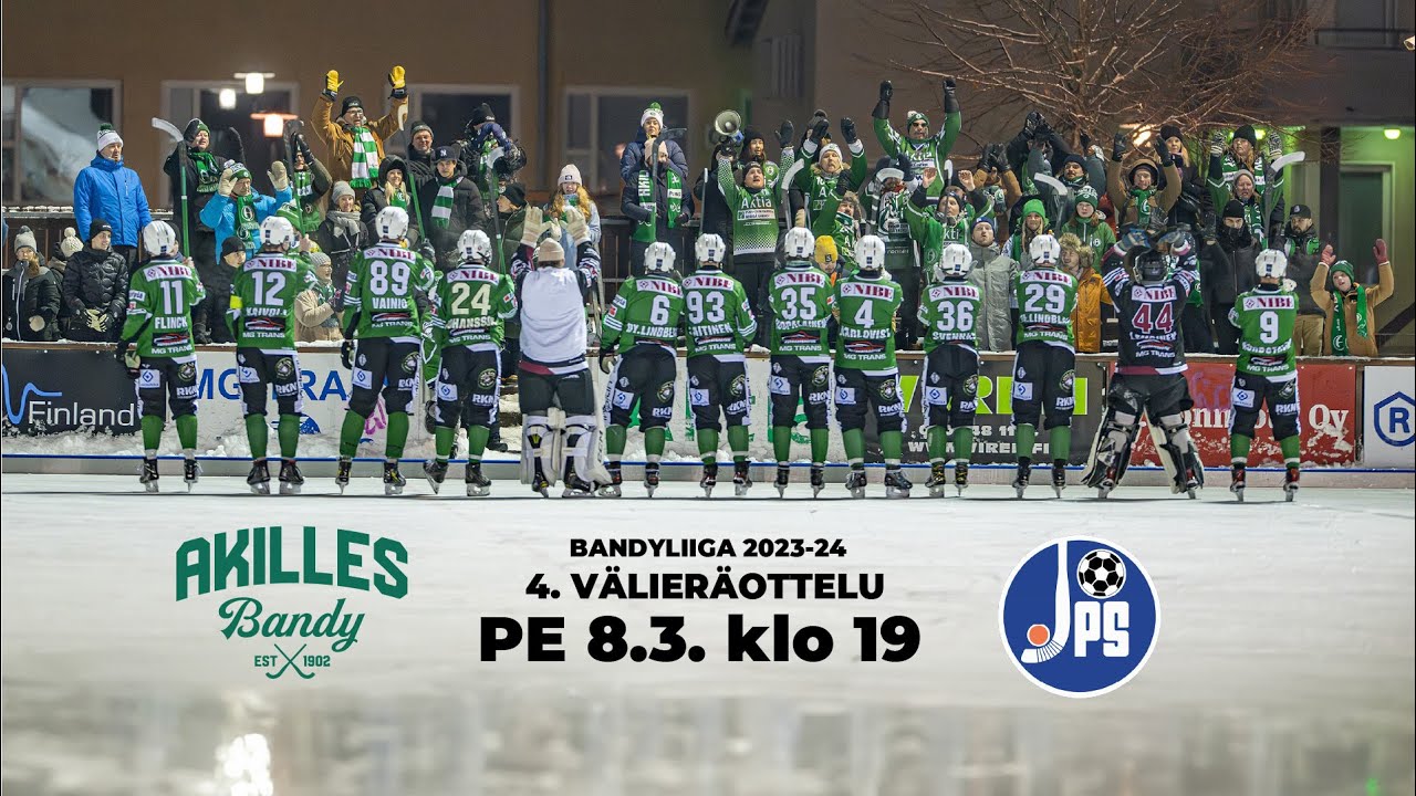 Bandyliigan 4. välieräottelu: Akilles - JPS PE 8.3.2024 klo 19