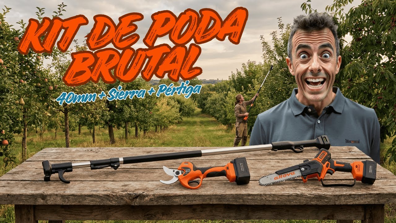 El kit de poda &ldquo;feo&rdquo; que est&aacute; arrasando 😅 (tijera 40mm + sierra + p&eacute;rtiga)