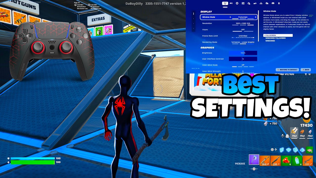 Fortnite 3v3v3v3 Go Goated Zone Wars🐐Gameplay + BEST Controller Settings For Fortnite!