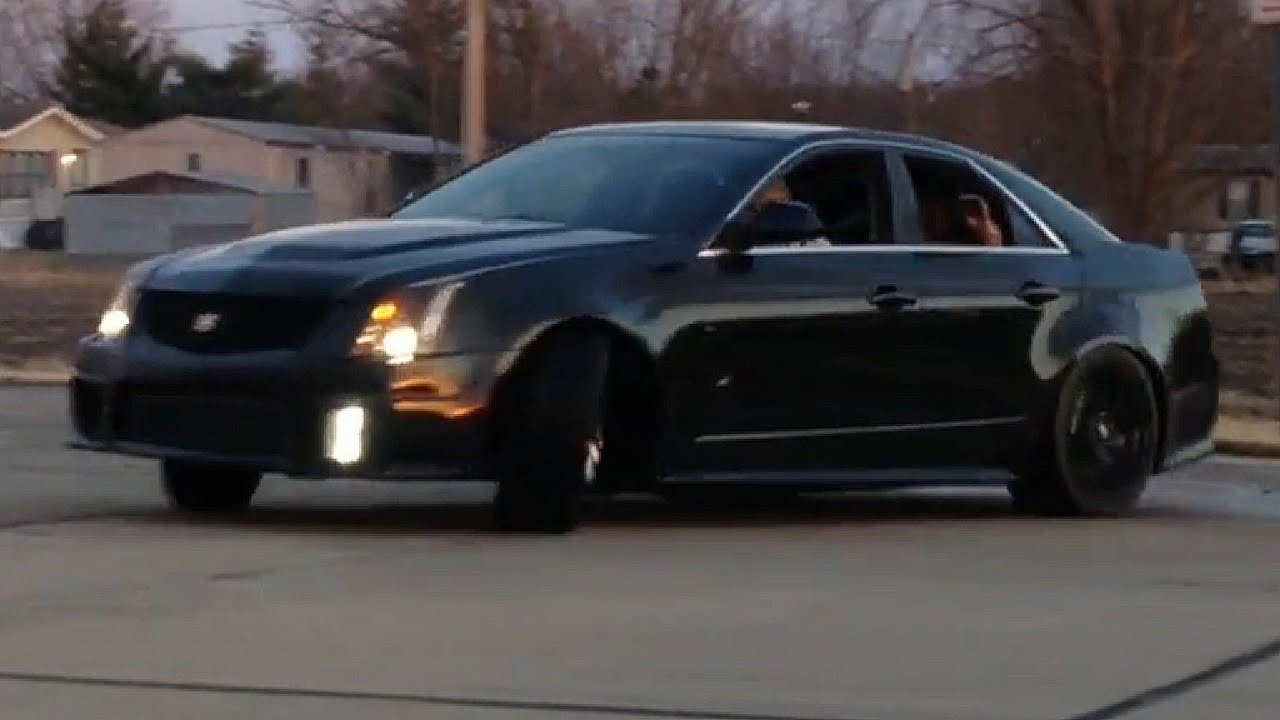 CADILLAC CTS-V V8 DRIFT, BURNOUT 