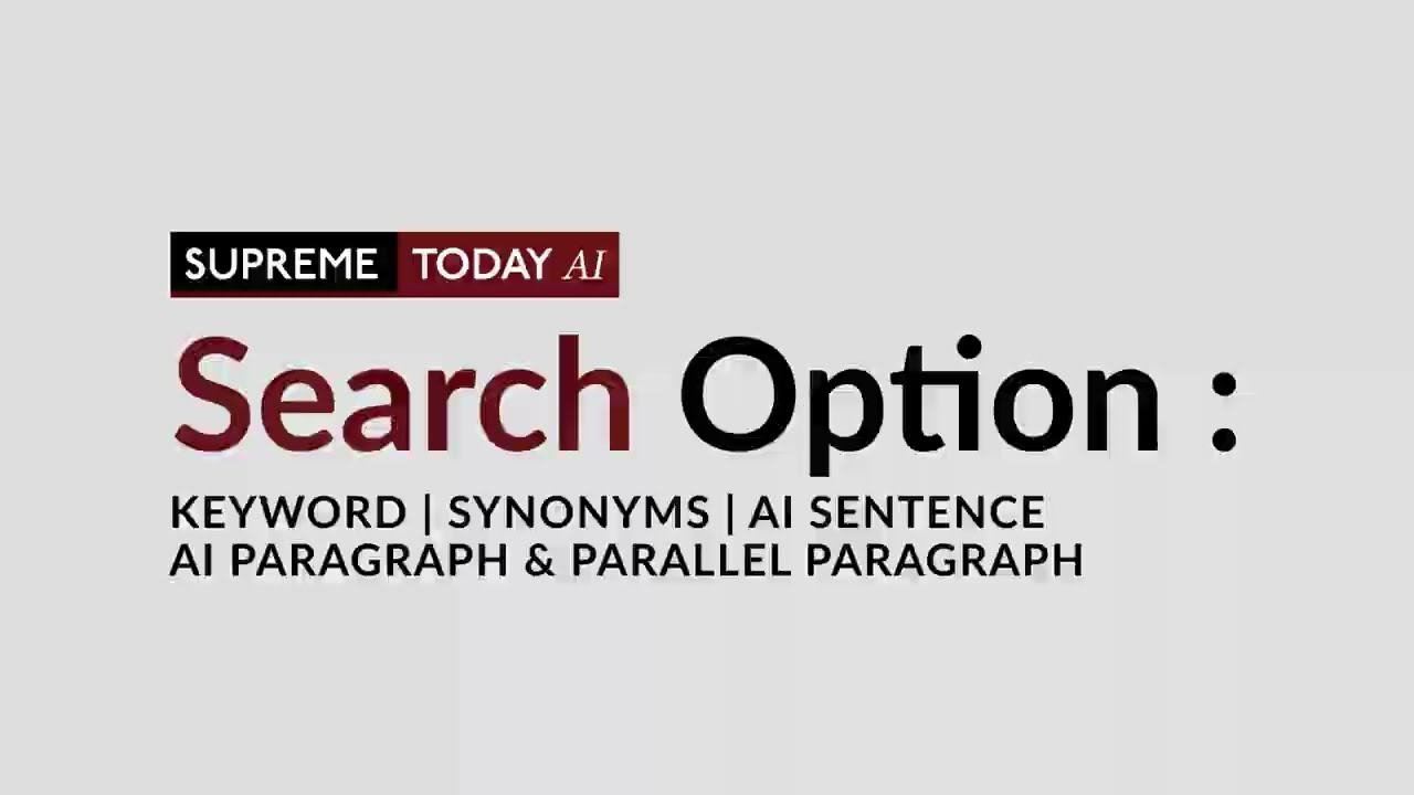 SEARCH OPTION : KEYWORD | SYNONYMS | AI PARAGRAPH & PARALLEL PARAGRAPH | AI SENTENCE