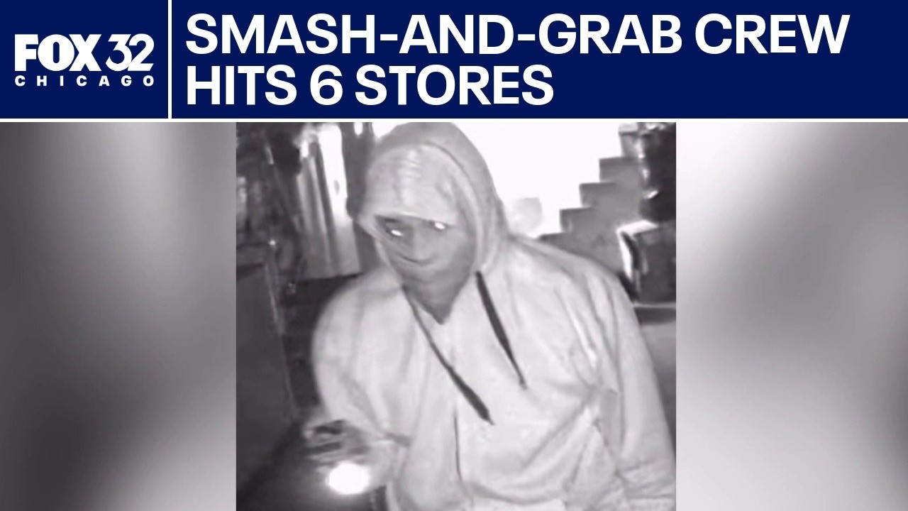 Smash-and-grab crew hits 6 stores