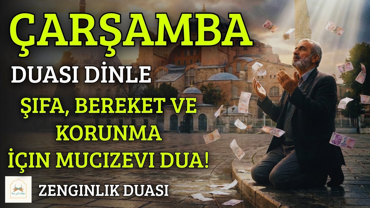 ÇARŞAMBA GÜNÜ DUASI - Şifa, Bereket ve Korunma İçin Mucizevi Dua! ZENGINLIK DUASI DİNLE #bereket