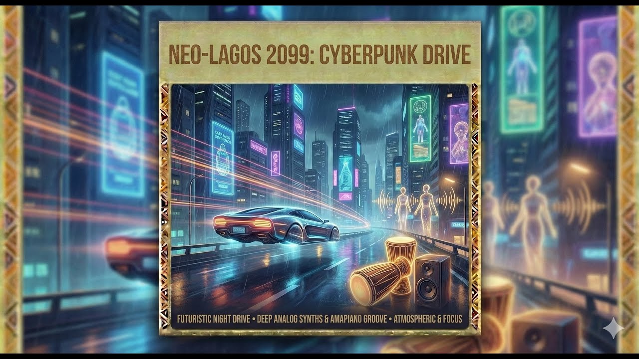 NEO-LAGOS | Night Drive 2099 📚 Focus & Chill Mix | Deep African Meditation Music