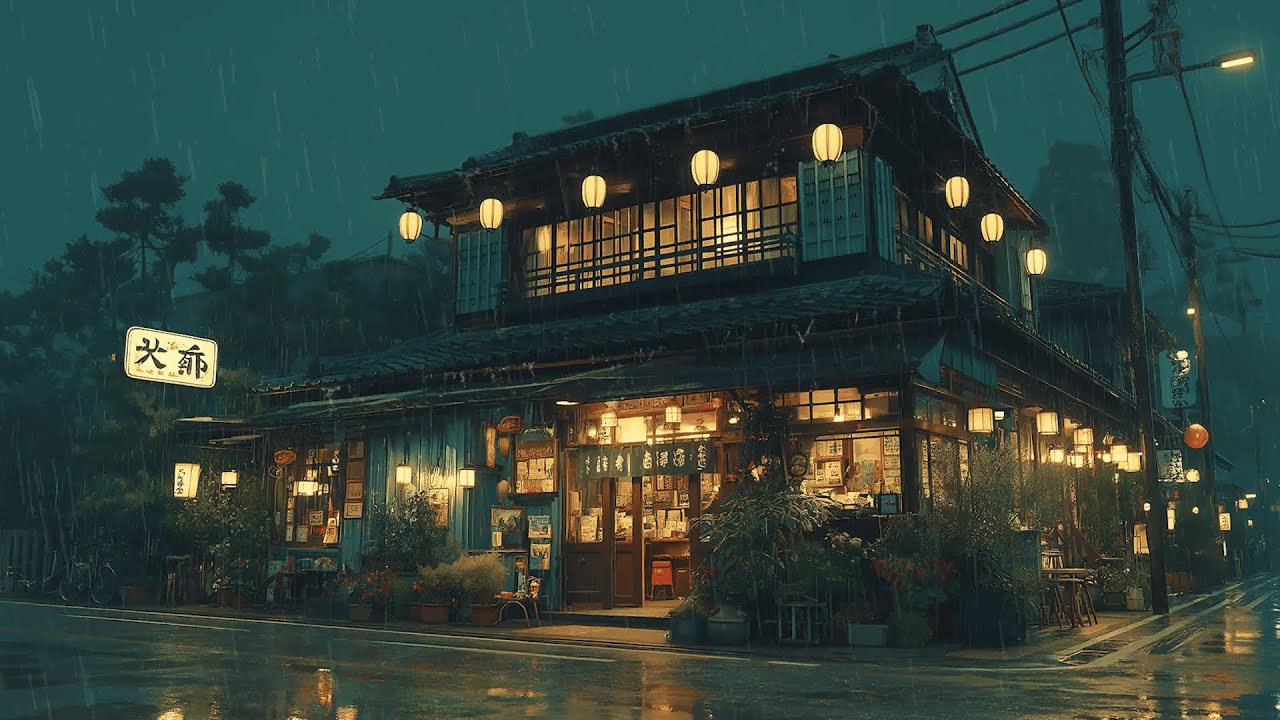 Soft Lofi Beats 🏄 Quite Evening At Country Side Ryokan & Gentle Rain 🏨 Sad Lofi Music Playlist
