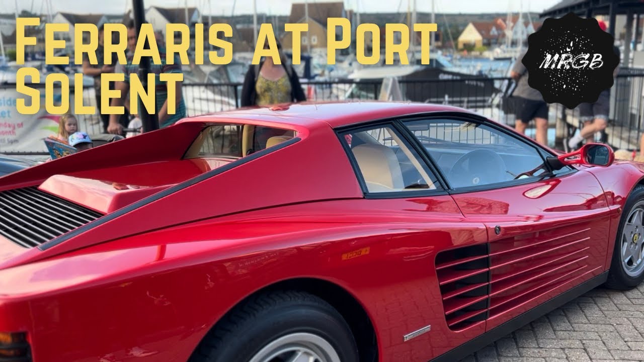 Ferraris at Port Solent | Car meet at Port Solent including Ferrari SF90, Ferrari 812 GTS, 488,458,