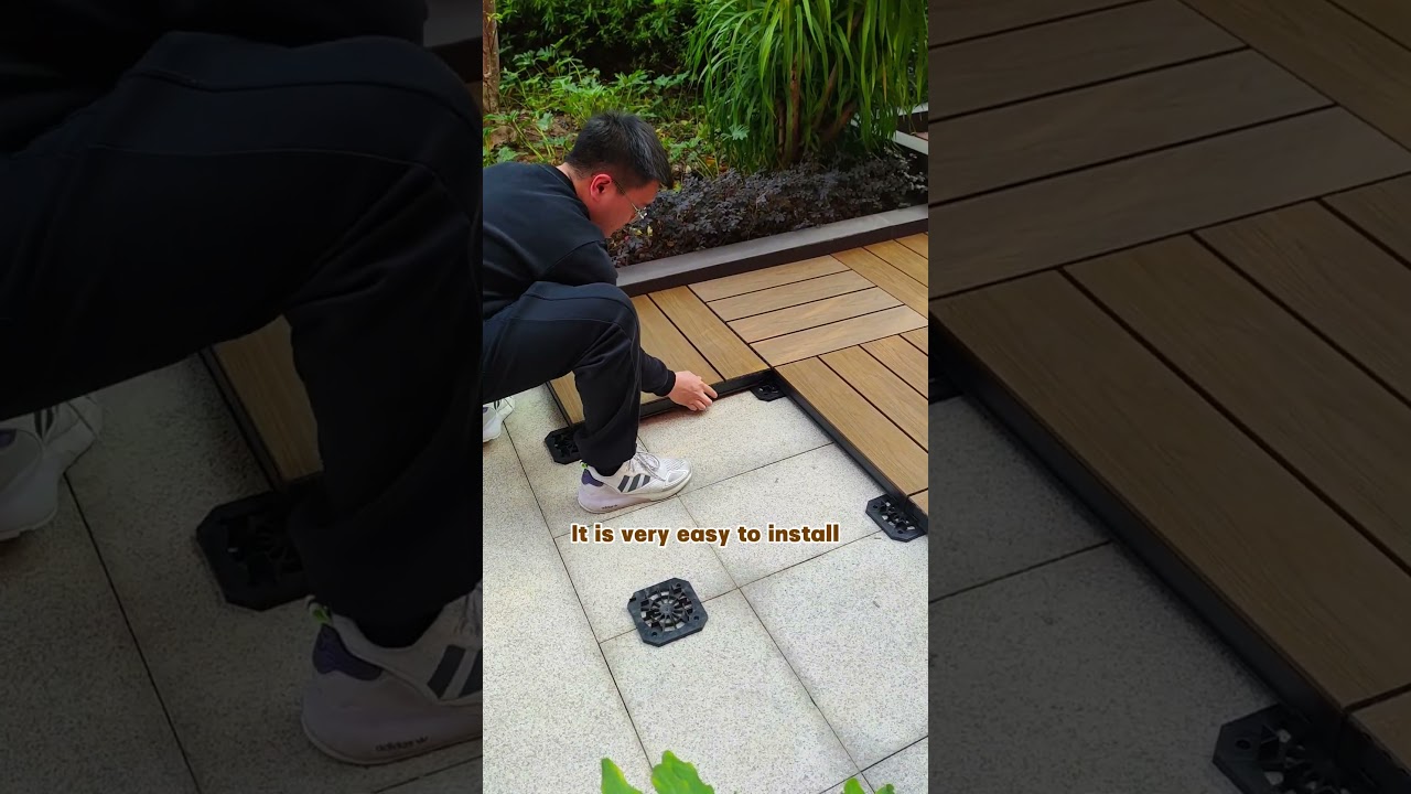 Are You Looking for Big Deck Tile? Here It Is! #wpc #deck #outdoors #garden #diy#home#wood#composite