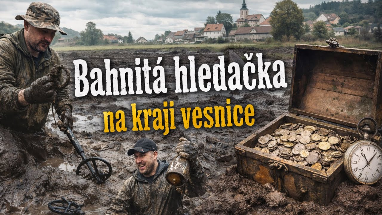 Co skr&yacute;valo bahno u vesnice? Detektorov&aacute; hledačka pln&aacute; n&aacute;lezů#metaldetecting #treasuresearch