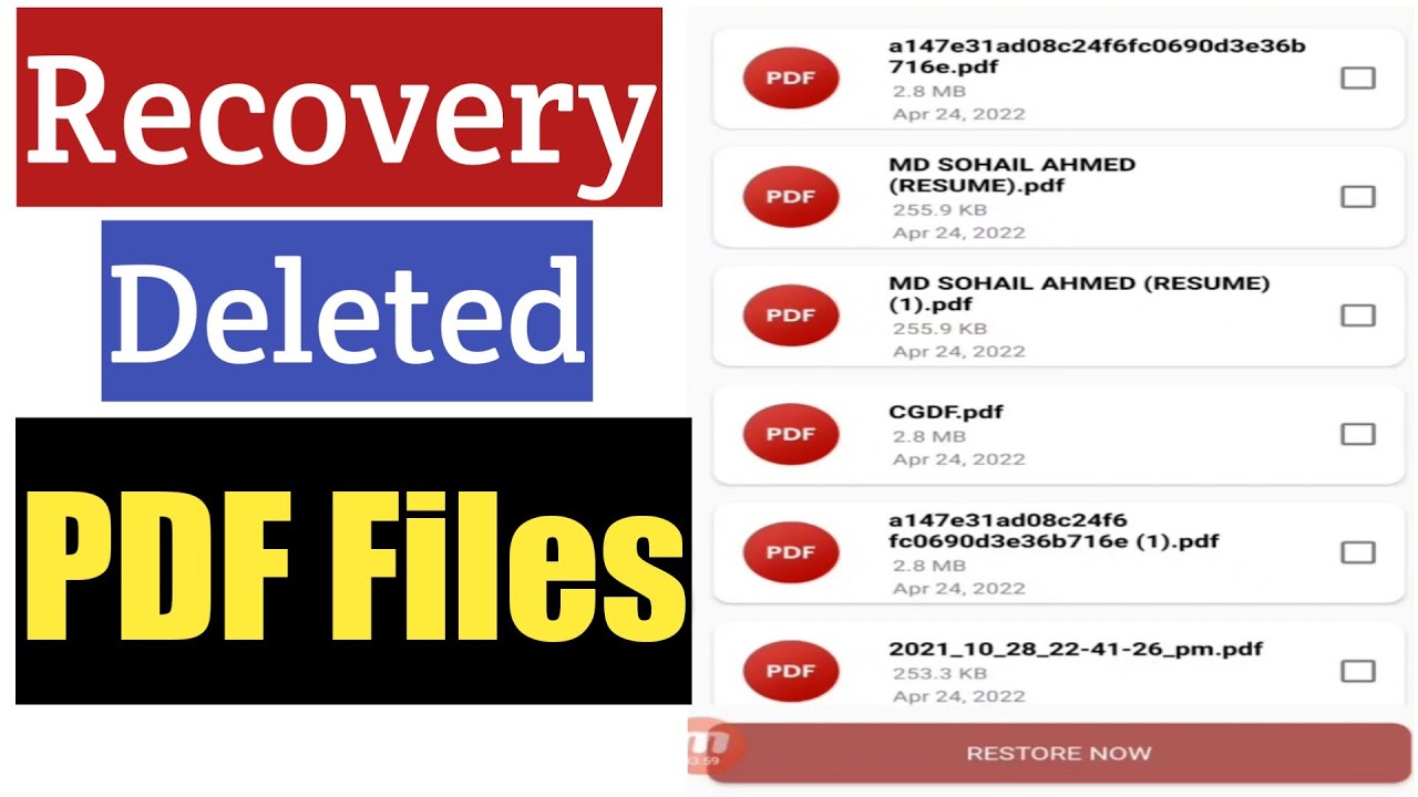 Восстановление удаленных PDF-файлов | Восстановление PDF-файлов