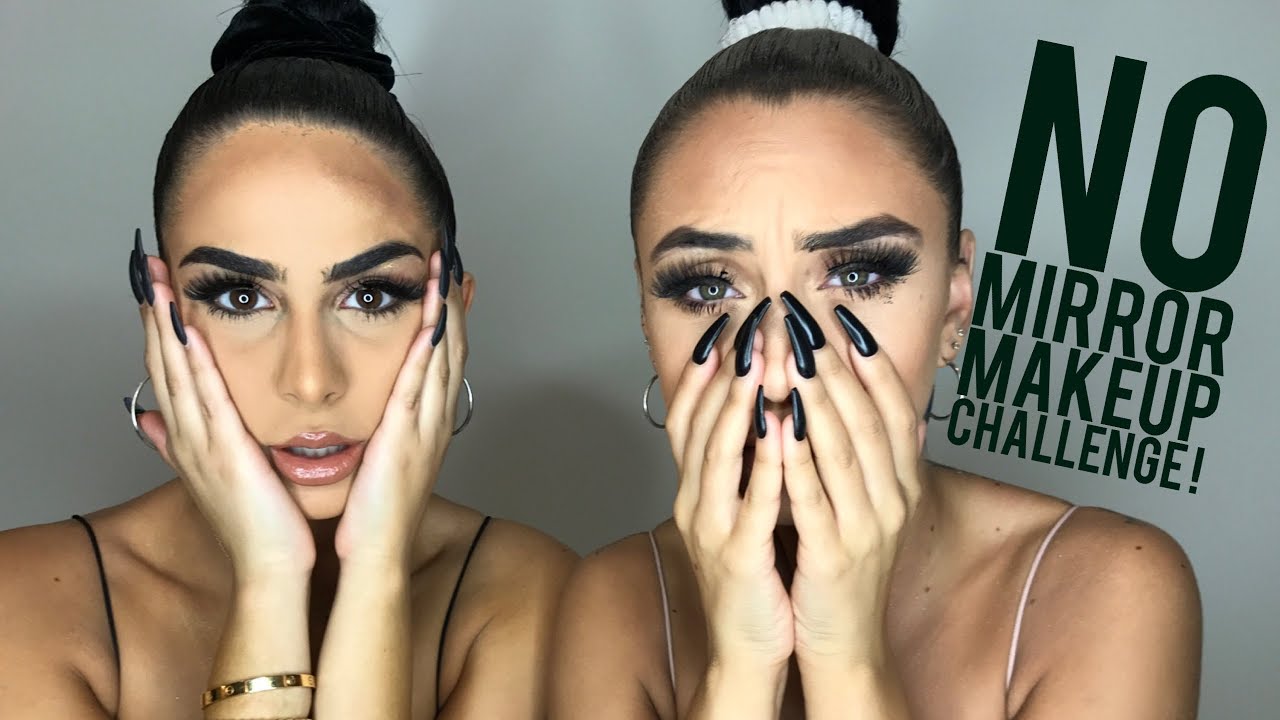 Chit Chat NO MIRROR MAKEUP CHALLENGE