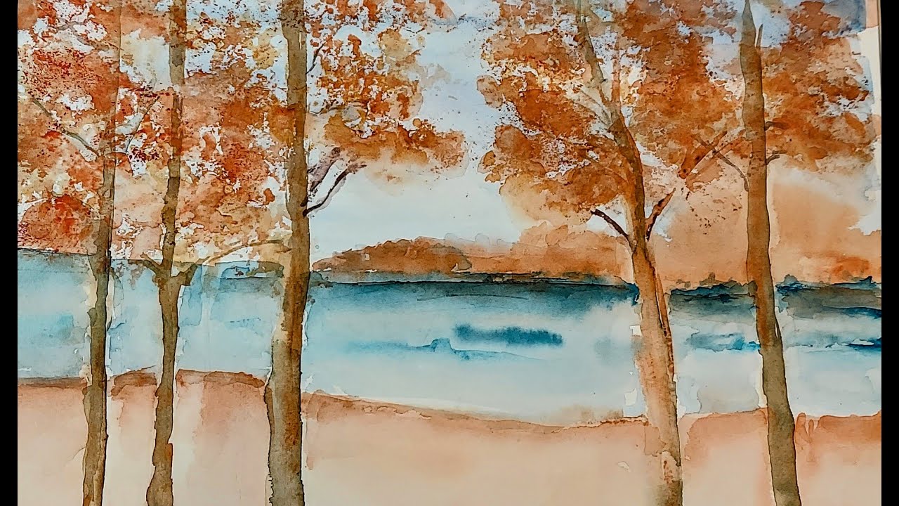 Paint an Autumn Scene with Daniel Smith Watercolors!