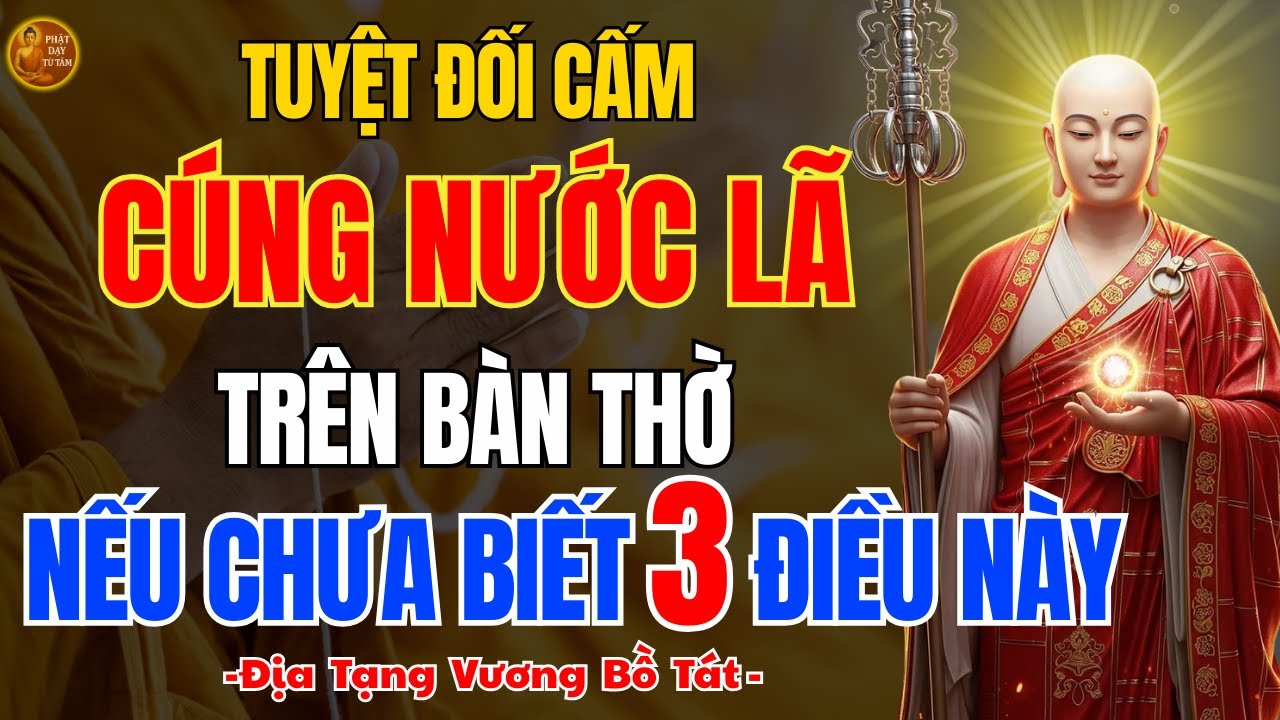 Địa Tạng Bồ Tát Dạy Gia Đình Hay Cúng Nước Trên Bàn Thờ 🙏 Nhất Định Phải Biết 3 Điều Này