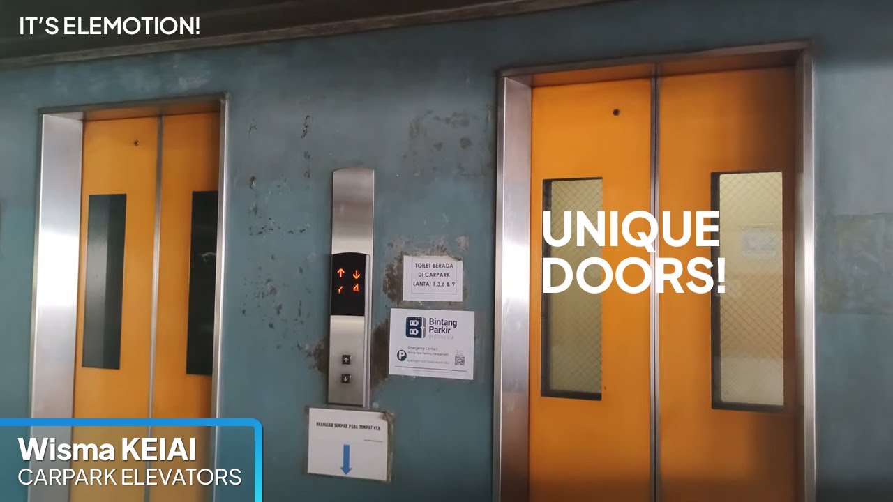 Unique Mitsubishi ELEMOTION Elevators - Wisma KEIAI, Jakarta (Carpark)