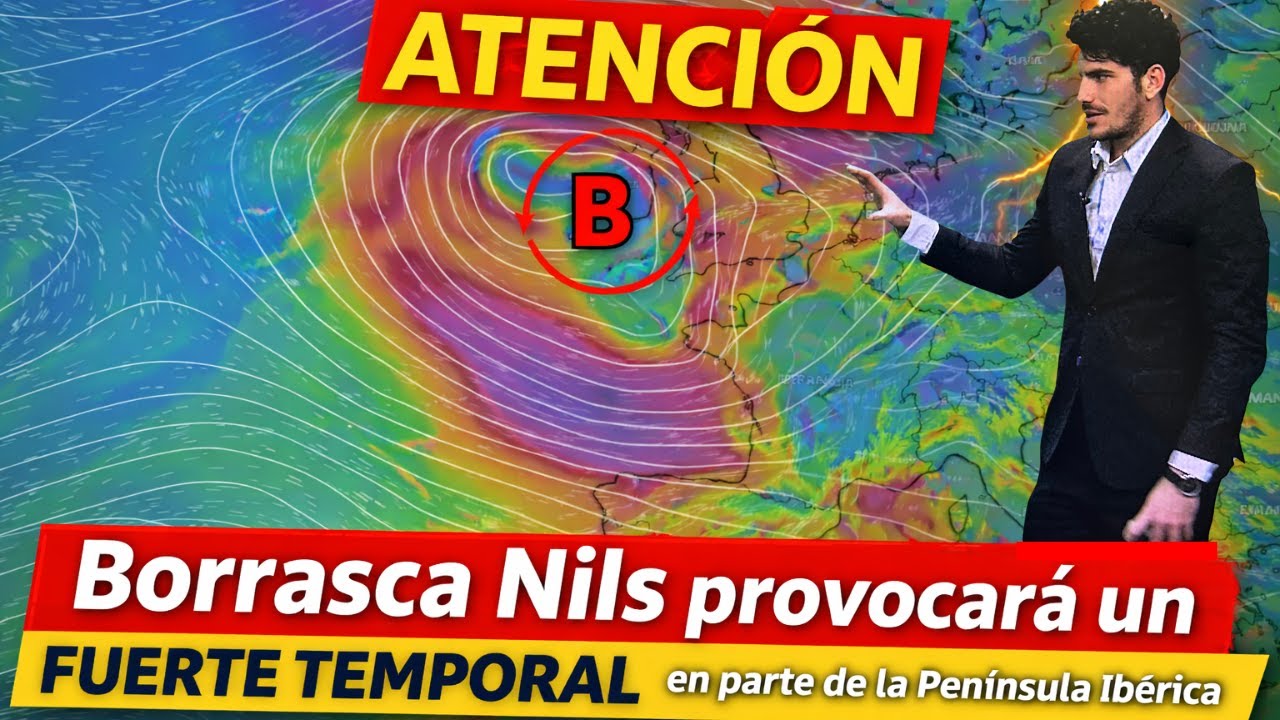 ATENCIÓN: Borrasca Nils provocará un fuerte temporal de viento, mar...