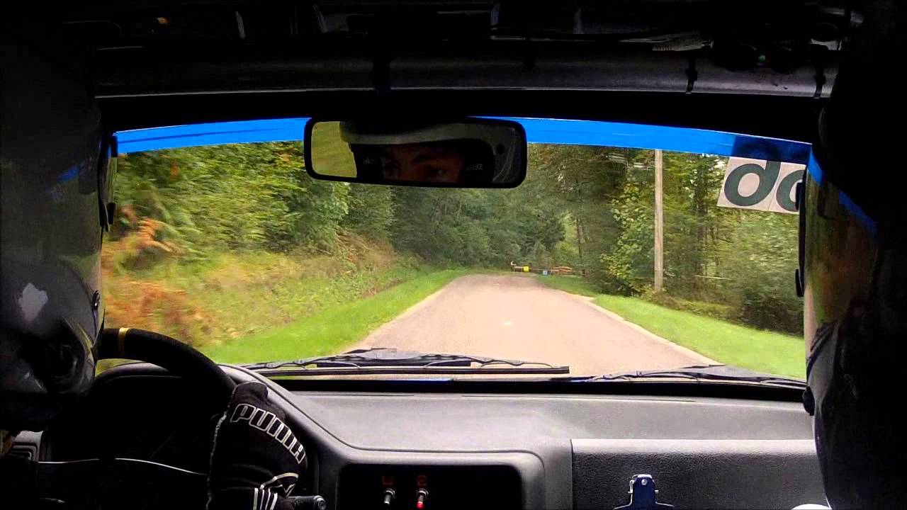 Rallye de la Haute-Saone 2013 crash Maxime Braesch - Loick André Peugeot 106 N1