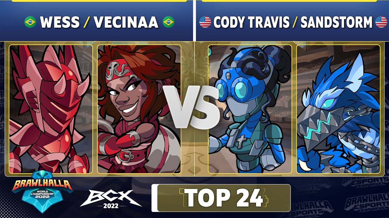 Wess & VecinaA vs. Cody Travis & Sandstorm - Top 24 - Brawlhalla World Championship 2022