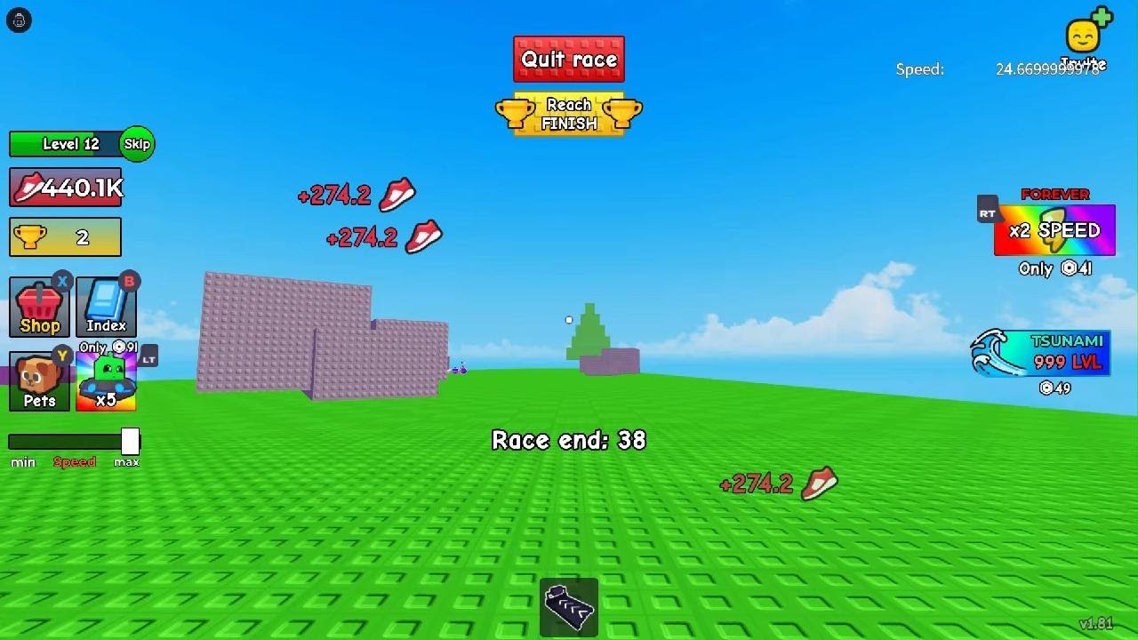 Roblox escapa del tsunami Simulator, tenemos que encontrar brainrots