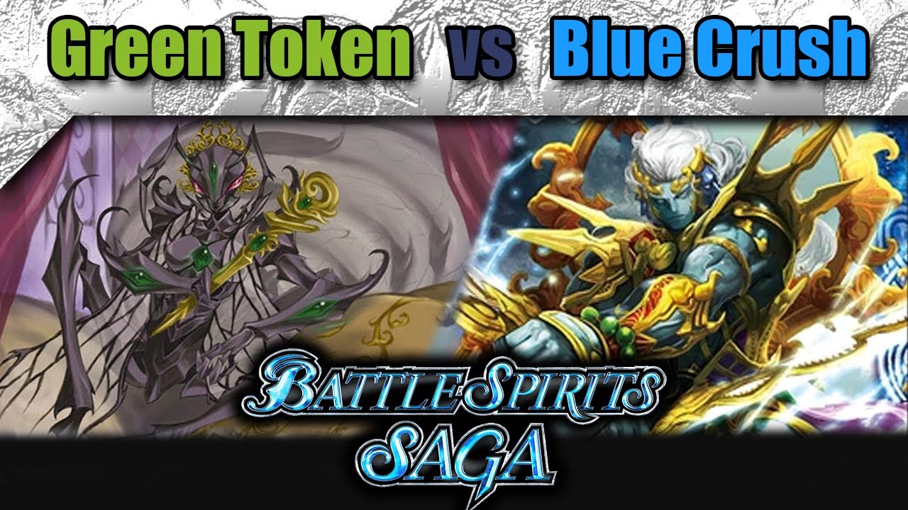 Battle Spirits Saga - Green Token vs Blue Crush - gameplay commentary