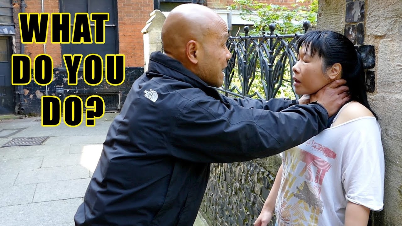 How to Survive Violent Attacks frontal choke against a wall Part 1| Women's Self Defense
