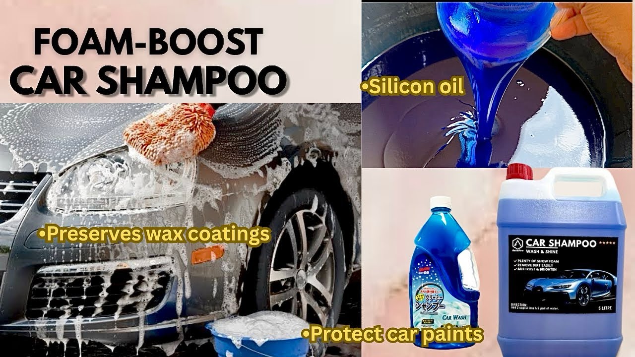 HOW TO MAKE FOAM BOOST CAR SHAMPOO |Silicon oil |Paint protection