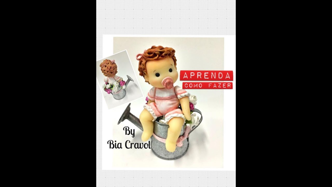 DIY- Bebe Fofura - biscuit + porcelana fria + biscuit para iniciantes + By Bia Cravol