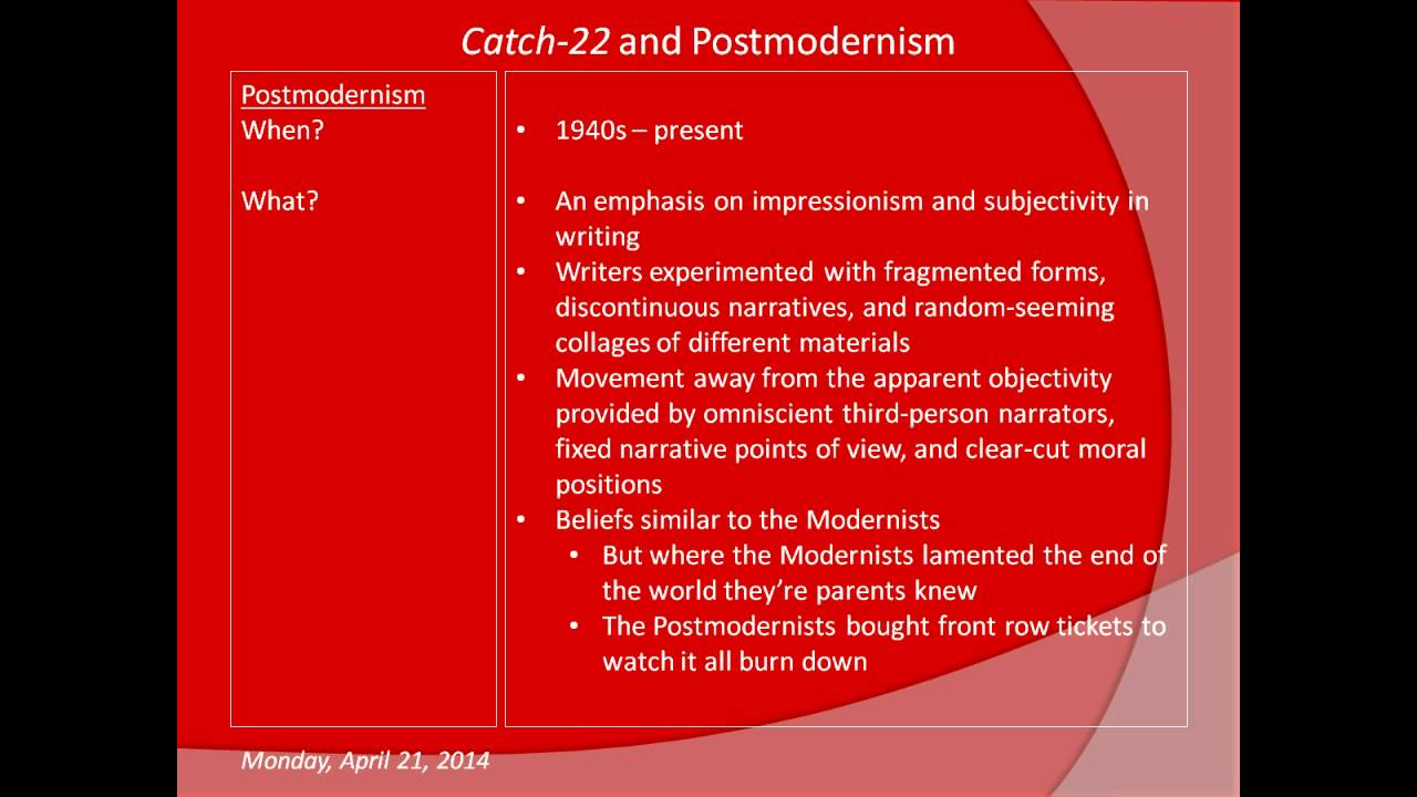 Catch-22 and Postmodernism