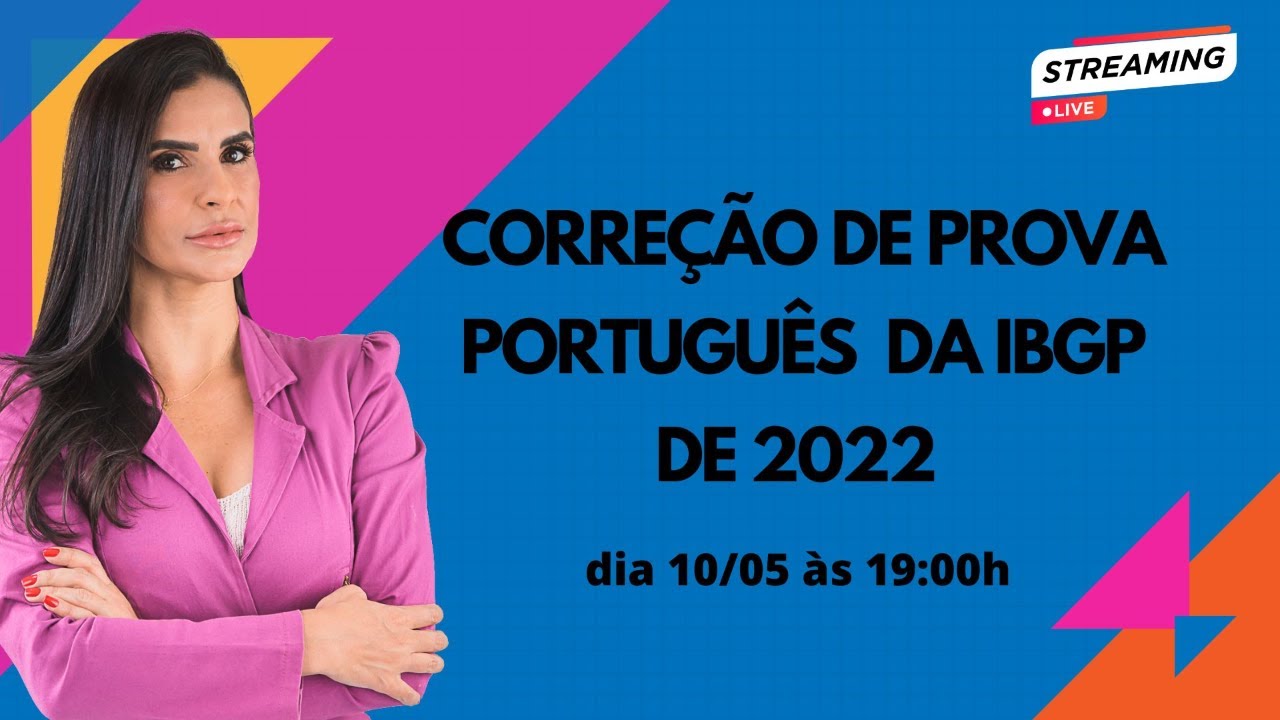 Correção de prova de Português da IBGP